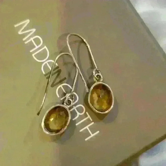 NWT MADE IN EARTH CITRON EARRINGS - Picture 3 of 3